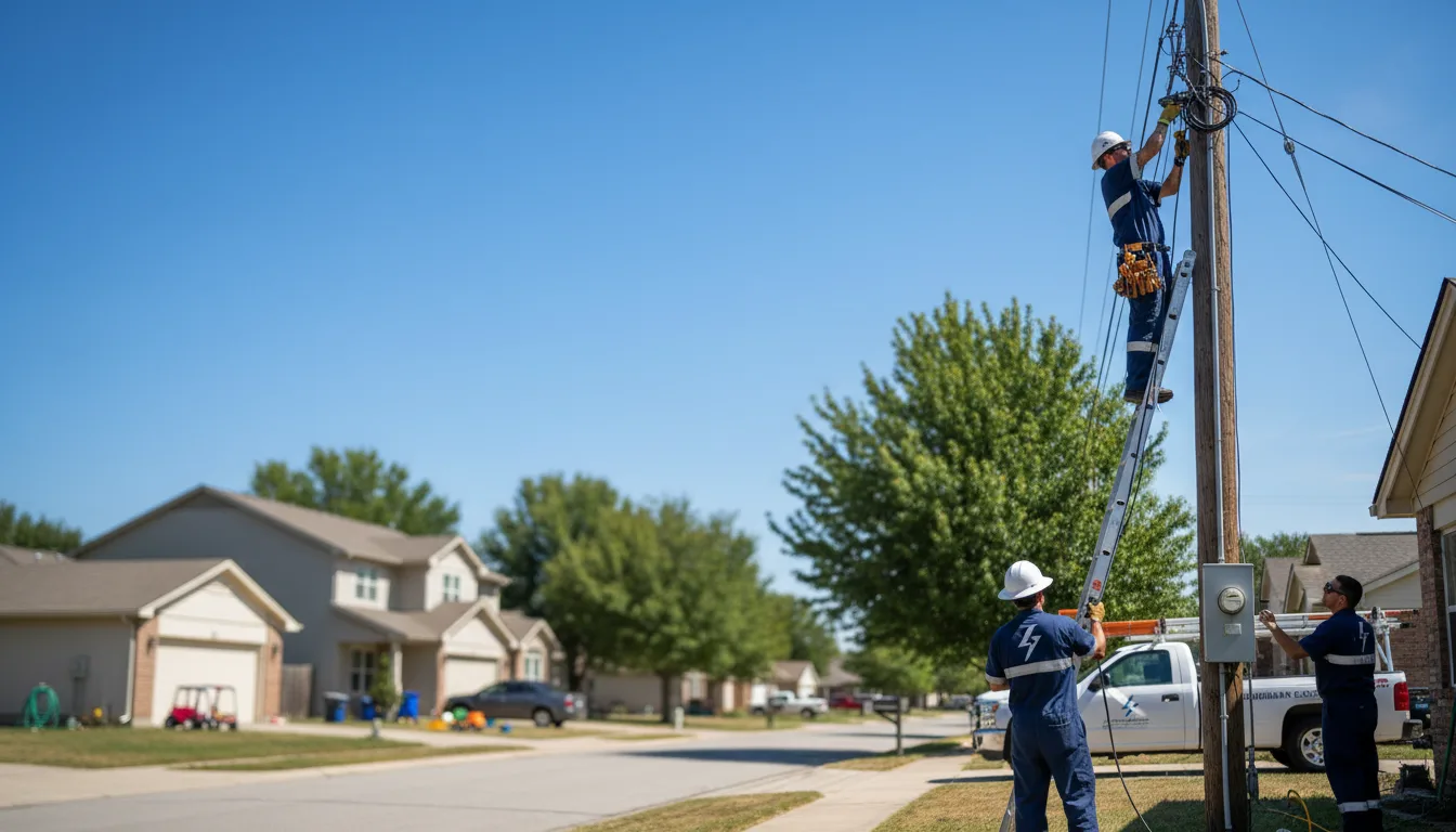 Residential electrician providing installation services in Hunter, ND